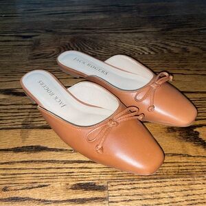 Jack Rogers Women's Brown Leather Mules